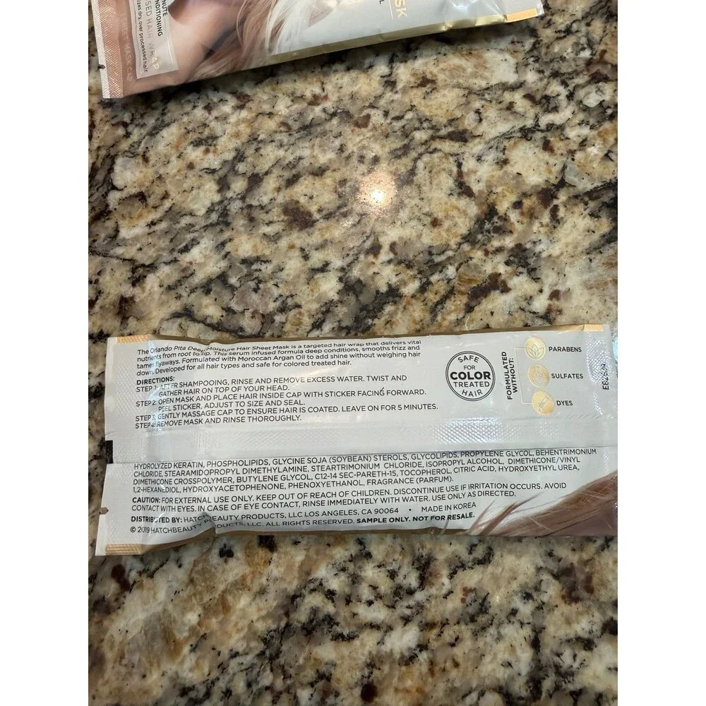 Orlando pita deep moisture sheet hair mask lot